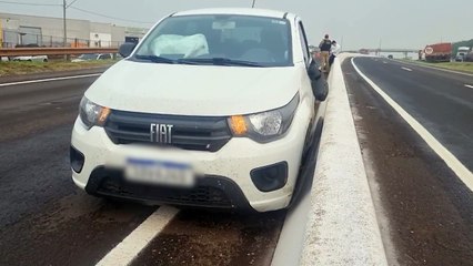 Idoso é atropelado por Fiat Mobi na PRc-467, em Cascavel