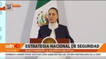 La presidenta Claudia Sheinbaum presento la estrategia nacional de seguridad