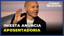 Iniesta, lenda do futebol espanhol, se emociona ao anunciar aposentadoria