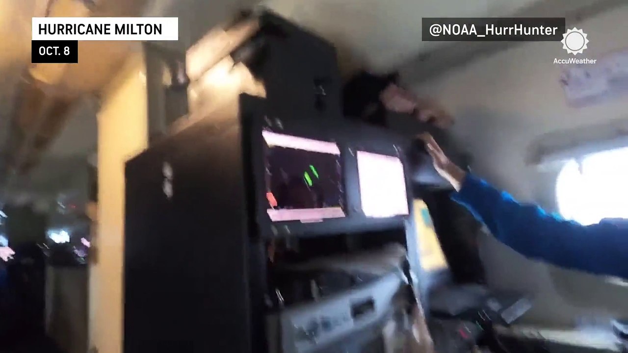 Bumpy ride for Hurricane Hunters through Milton