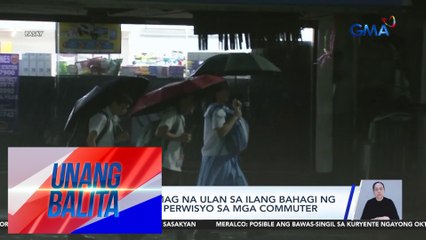 Halos magdamag na ulan sa ilang bahagi ng Metro Manila, perwisyo sa mga commuter | Unang Balita