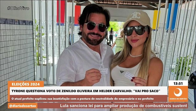 Tyrone não acredita que Zenildo tenha votado em Helder Carvalho e diz que vice está “dentro do saco”