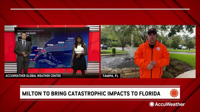 Floridians fuel up at some of the last gas stations with fuel available before Milton arrives