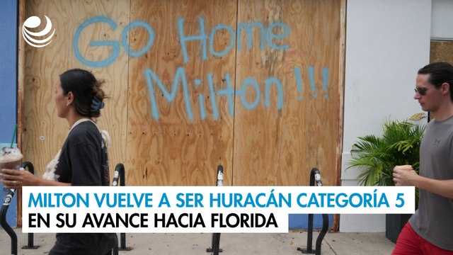 Milton vuelve a ser huracán categoría 5 en su avance hacia Florida