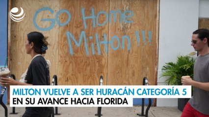 Milton vuelve a ser huracán categoría 5 en su avance hacia Florida