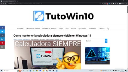 Download Video: ➕➖ Como MANTENER la CALCULADORA SIEMPRE VISIBLE por ENCIMA de OTRAS APLICACIONES en WINDOWS 11