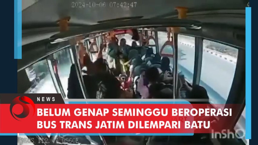Belum Genap Seminggu Beroperasi, Bus Trans Jatim Dilempari Batu