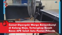 Camat Dipergoki Warga Bersembunyi di Kolong Meja, Tertangkap Basah Bawa APK Salah Satu Paslon Pilkada