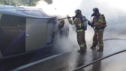 중앙고속도로에서 승용차 불...인명피해 없어 / YTN