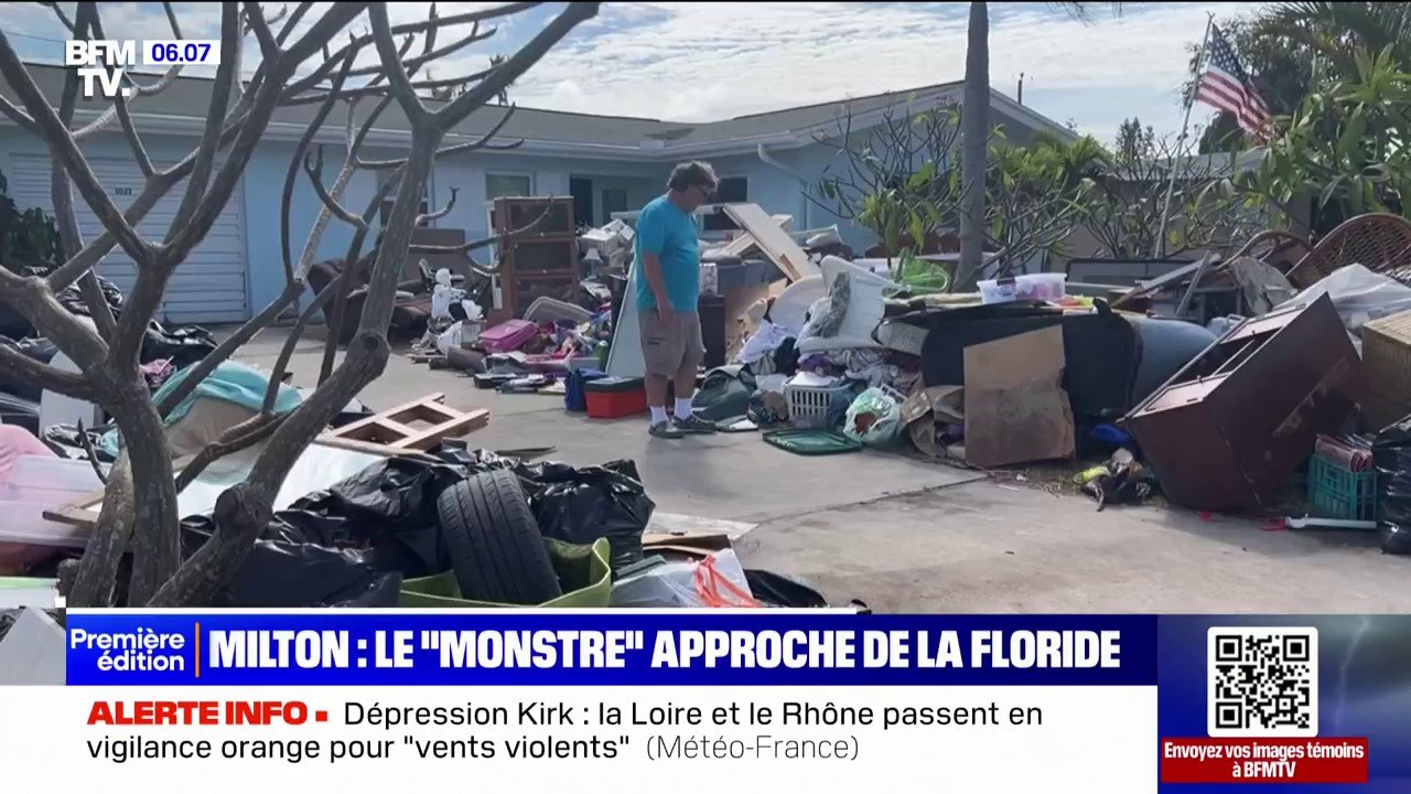 "28 ans en ruines à cause d'un premier ouragan, et il y a un autre qui arrive... C'est horrible": l'ouragan Milton, surnommé "le monstre", s'approche de la Floride, aux États-Unis