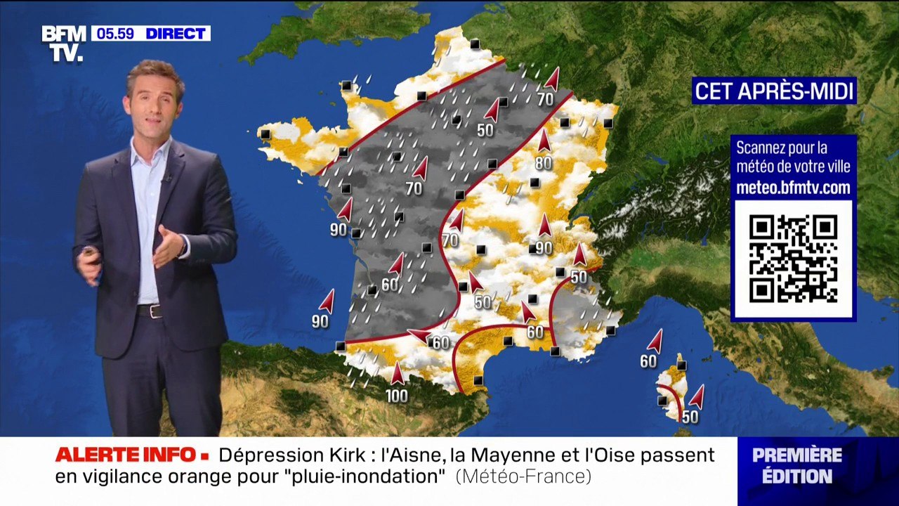 De fortes pluies attendues entre les Pays de la Loire et l'Île-de-France ce mercredi