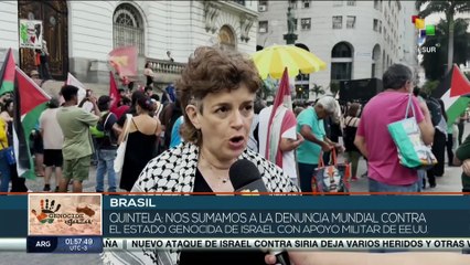 Brasileños se movilizaron en apoyo al pueblo palestino tras cumplirse un año del genocidio israelí