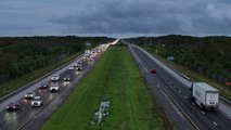 Drone video shows Florida evacuations as Hurricane Milton looms