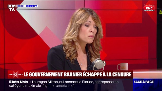 Maud Bregeon (porte-parole du gouvernement): Je suis intimement convaincue que l'intérêt du pays, c'est que Michel Barnier réussisse