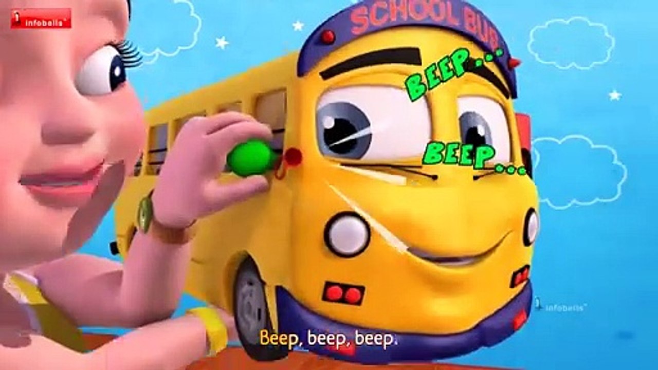 The Wheels On The Bus Go Round And Round Children Rhyme with lyrics