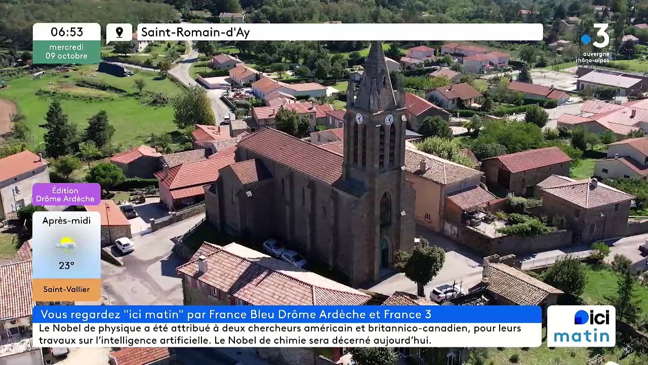 09/10/2024 - ICI Matin France Bleu Drôme Ardèche en vidéo