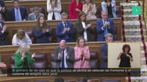 El PP interrumpe a Sánchez para recibir en pie a Mari Mar Blanco como guiño a las víctimas del terrorismo