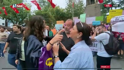 Trabzon'da kadınlar için yapılan yürüyüşte 'slogan' krizi