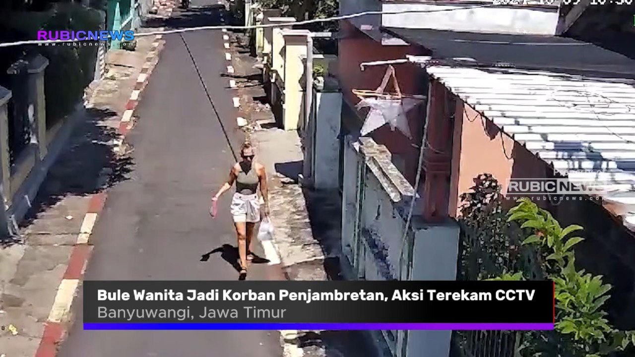 Bule Wanita Jadi Korban Penjambretan di Banyuwangi Kota, Aksi Pelaku Terekam CCTV Saat Bawa Kabur Dompet Korban