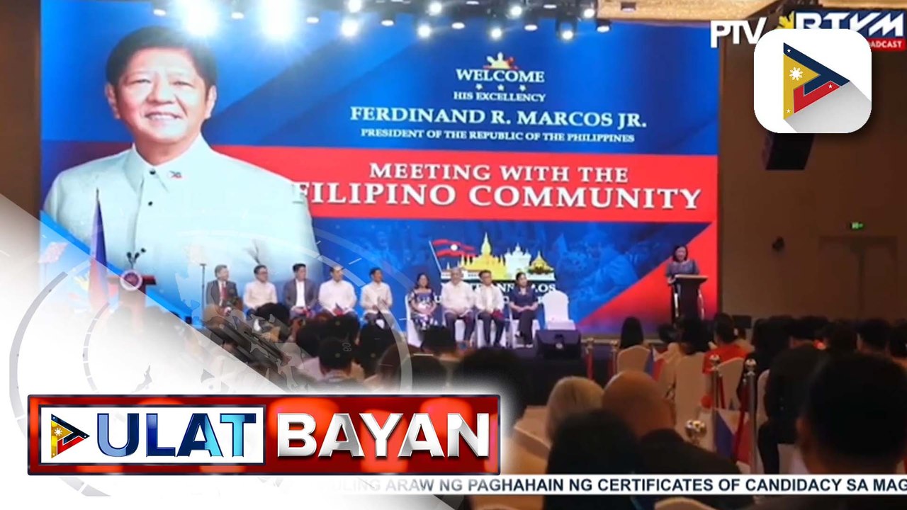 PBBM, bumisita sa Filipino community sa Vientiane, Laos