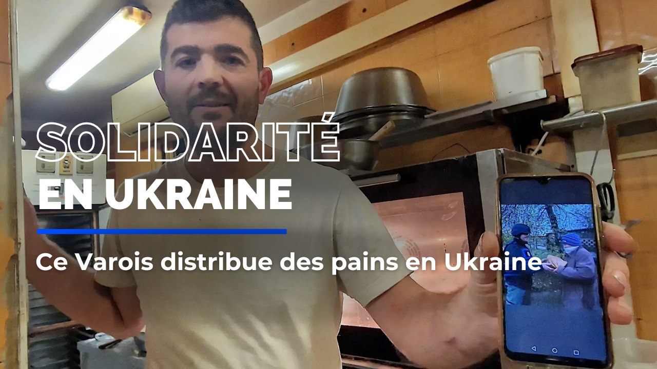 Ce Varois Loïc Nervi distribue des pains en Ukraine
