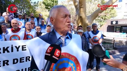 Emeklilerden 'maaş' protestosu_ _Hükümet emekliyi sırtında kambur olarak görüyor_