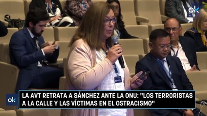 La AVT retrata a Sánchez ante la ONU: "Los terroristas a la calle y las víctimas en el ostracismo"