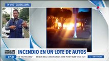 Incendian lote de autos en Guadalajara, Jalisco