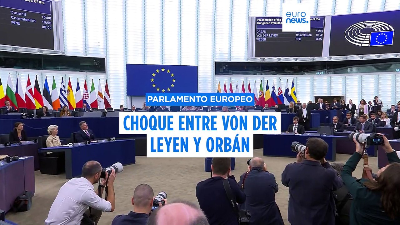 Viktor Orbán y Ursula von der Leyen chocan en un encendido debate en el Parlamento Europeo