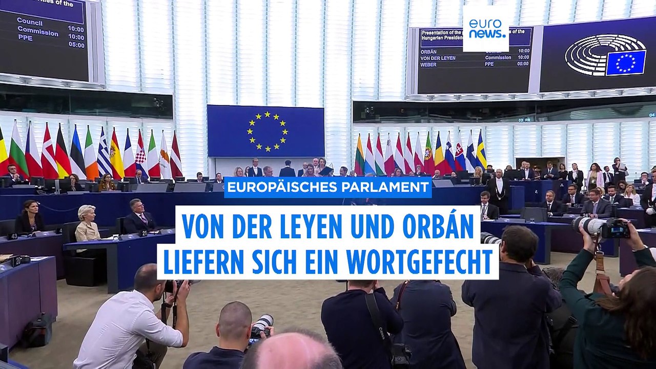 Hitzige Debatte: Viktor Orbán und Ursula von der Leyen streiten im EU-Parlament