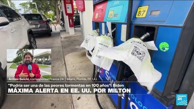 Informe desde Miami: máxima altera en Florida por llegada de huracán Milton degradado a categoría 4