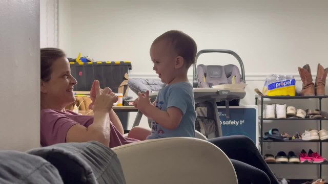 Grandma Sings Nursery Rhyme With Toddler Grandson