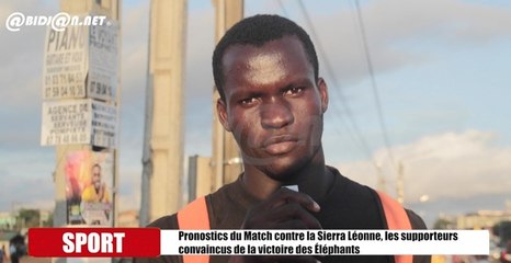 Pronostics du Match contre la Sierra Léonne, les supporteurs  convaincus de la victoire des Éléphants