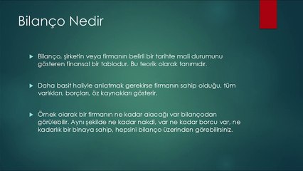 Bilanço Nedi? Bilanço Hesapları Nelerdir?