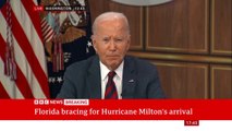 US President Joe Biden and Vice-President Kamala Harris receive Hurricane Milton briefing