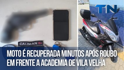 Moto é recuperada minutos após roubo em frente a academia de Vila Velha