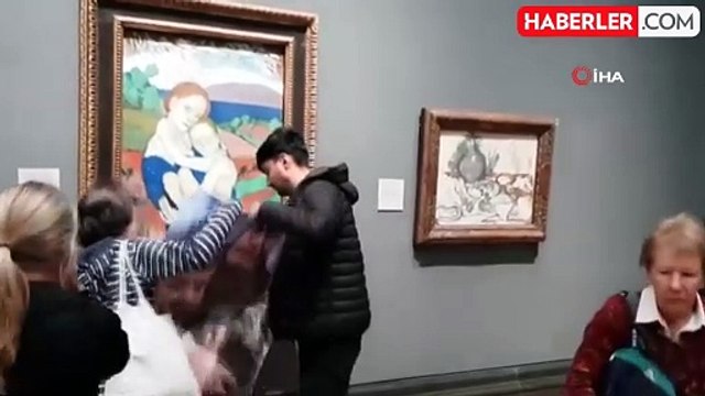İsrail'e Silah Satışını Protesto Eden Aktiviteler, Londra'da Picasso Tablosunu Hedef Aldı