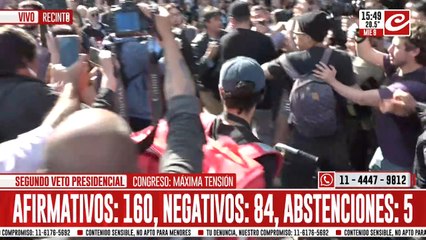 Incidentes en el Congreso tras el segundo veto presidencial