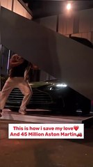 Man Saves Car and His Girlfriend From Falling Decoration Piece