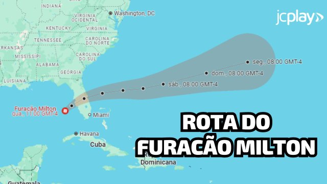 Furacão Milton em tempo real; Fenômeno de intensidade impressionante assusta a Flórida (EUA)