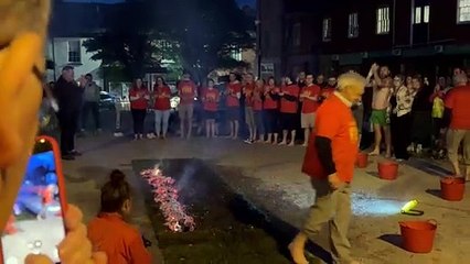 Crediton Firewalk Peter Bryan, video by Alan Quick IMG_4809