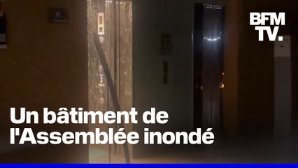 Dépression Kirk: un bâtiment de l'Assemblée nationale prend l'eau