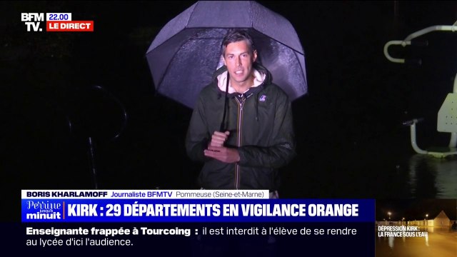 Dépression Kirk: la commune de Pommeuse (Seine-et-Marne) menacée par la crue de la rivière du Grand-Morin