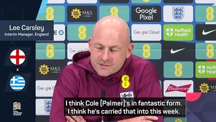 Carsley reluctant to commit to starting in-form Palmer for England