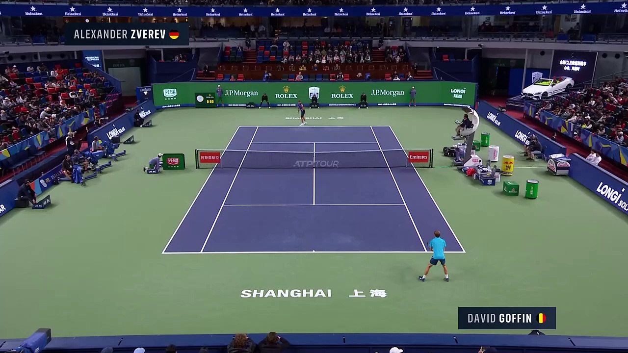 David Goffin vs Alexander Zverev | Lo más destacado de Shanghái 2024