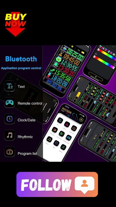 Car LED Sign Bluetooth APP LED Matrix Pixel Panel Night Light DIY Programmable Flexible LED Display For Car Truck Accessories