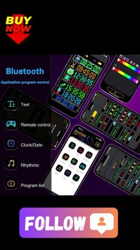 Car LED Sign Bluetooth APP LED Matrix Pixel Panel Night Light DIY Programmable Flexible LED Display For Car Truck Accessories