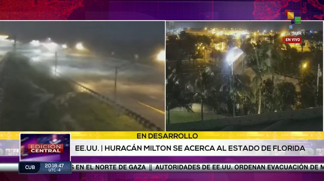 Huracán Milton se debilitó a categoría 3 durante su recorrido hacia Estados Unidos