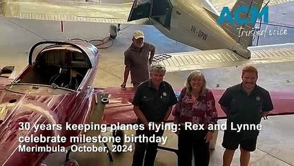 Three decades keeping planes flying: Rex and Lynne celebrate milestone birthday