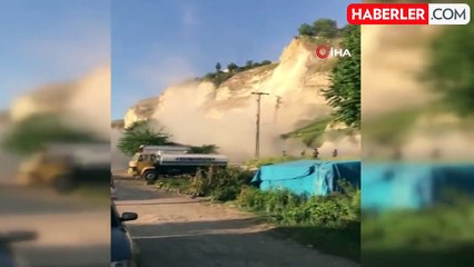 Şanlıurfa'da Heyelan Paniği: Taşlar Yola Düştü